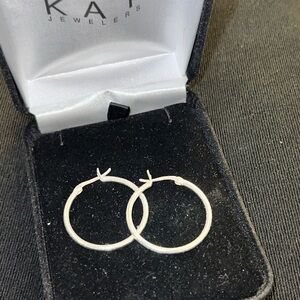 Kay Jewelers Classic Sterling Silver Hoop Earrings